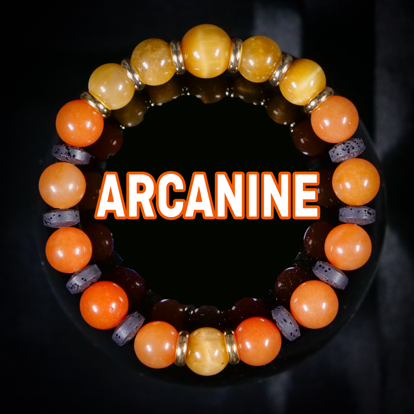 Arcanine-Inspired Aventurine & Tigers Eye Bracelet