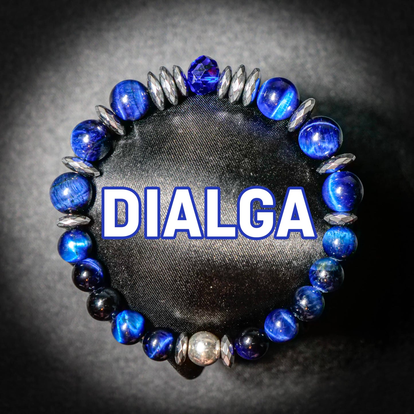 Dialga Inspired Tiger Eye & Hematite Bracelet