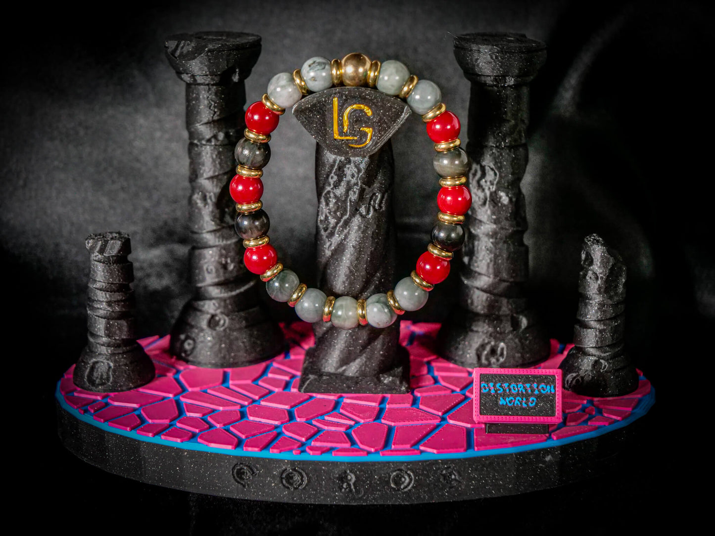 Giratina-Inspired Gemstone Bracelet