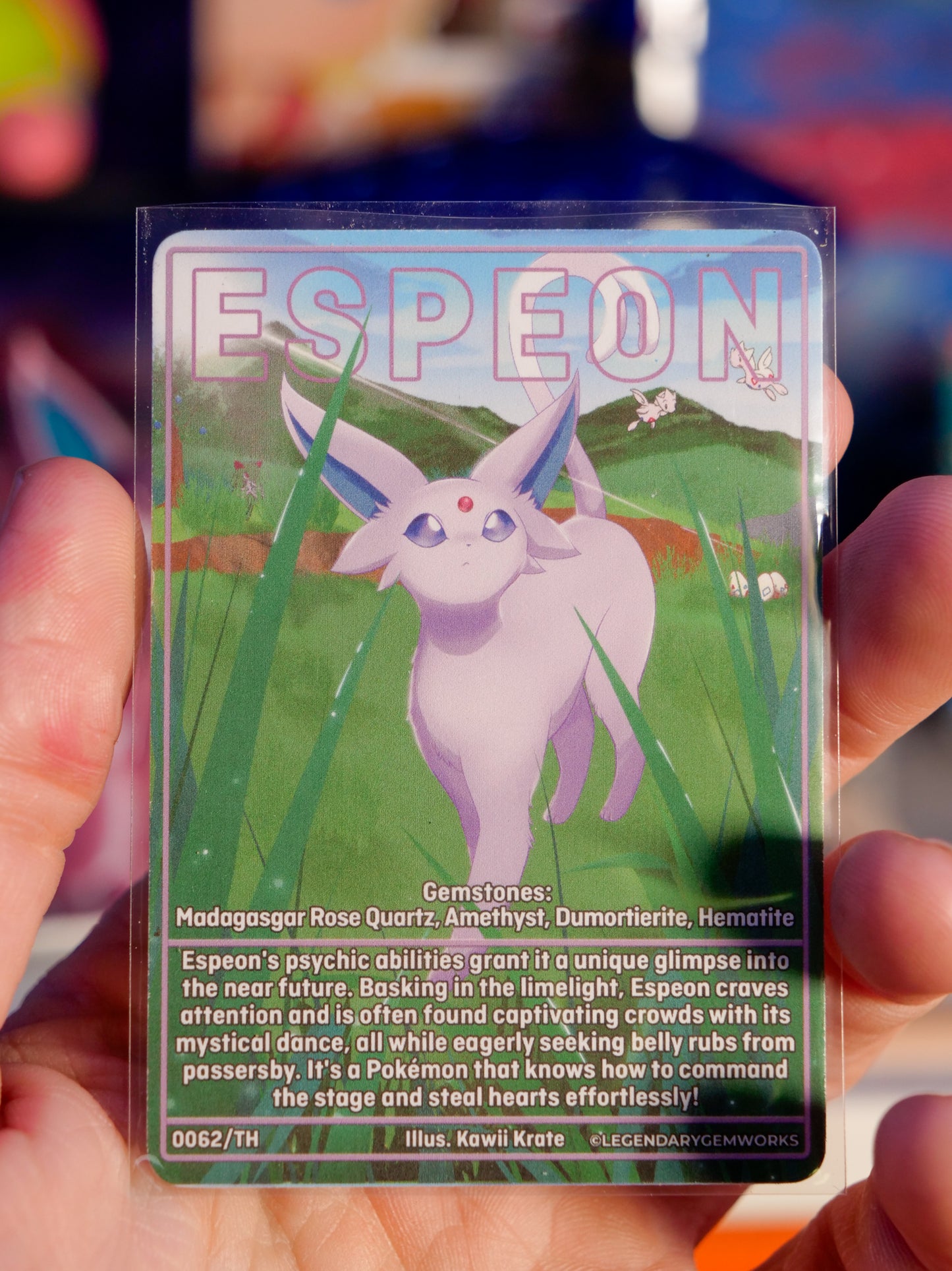 Espeon Inspired Rose Quartz Bracelet