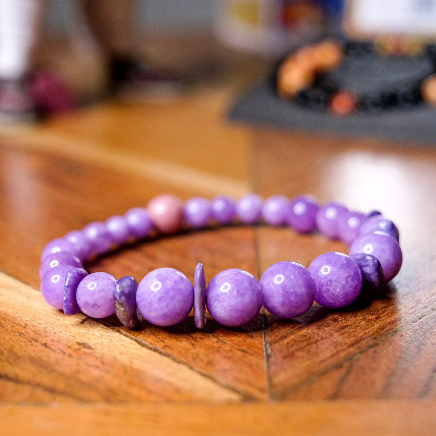 Haunter Inspired Jasper & Rhodonite Bracelet