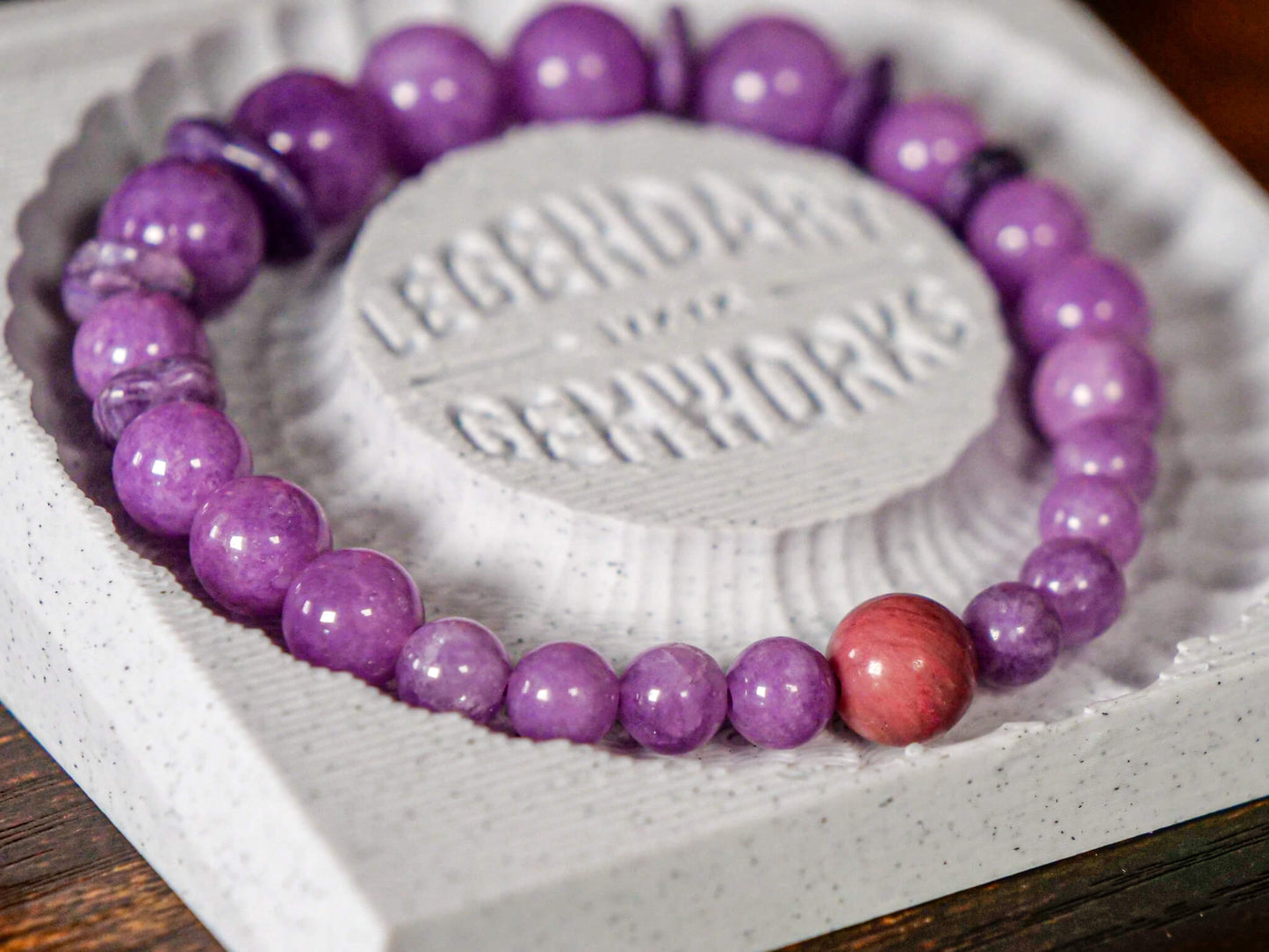 Haunter Inspired Jasper & Rhodonite Bracelet