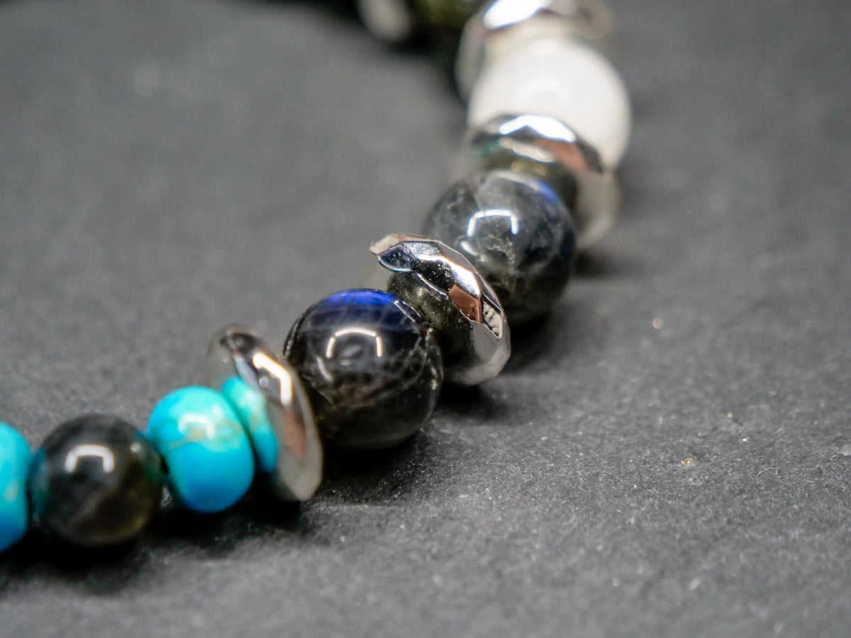 Kaiju No. 8 Gemstone Bracelet | Black Labradorite & Imperial Jasper