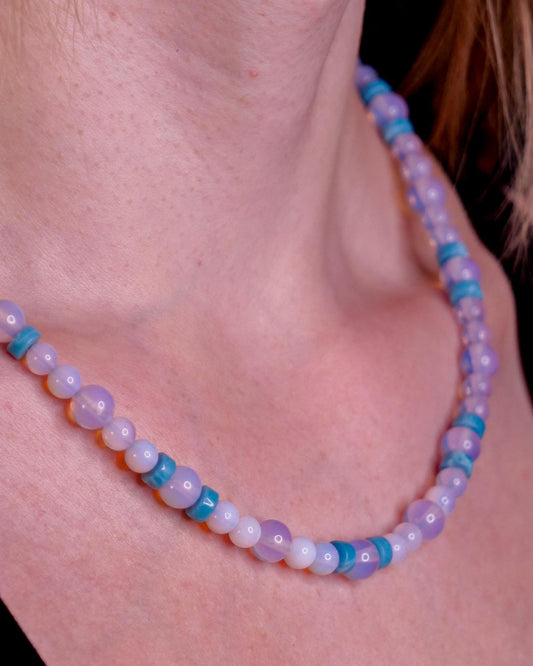 Mew Necklace | Opalite and Larimar