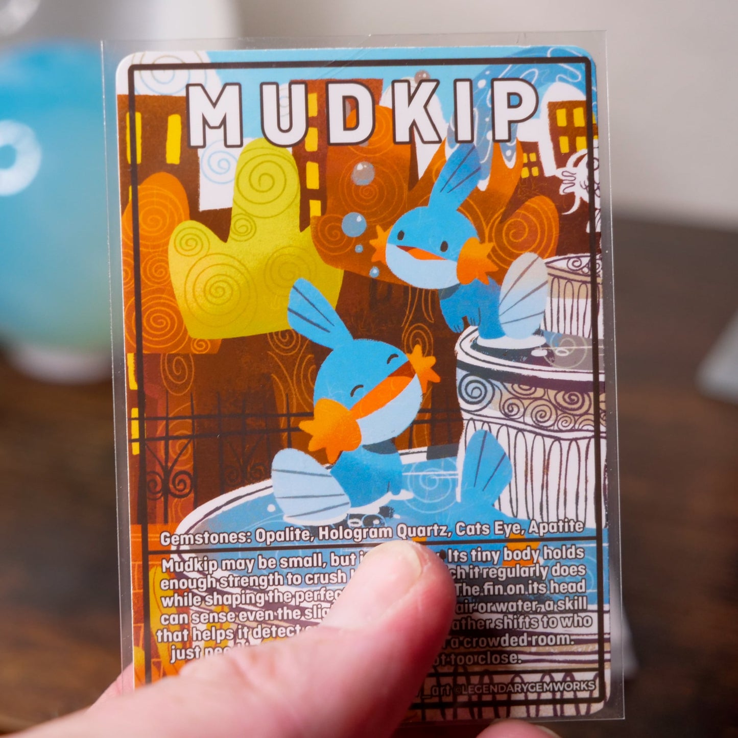 Mudkip-Inspired Gemstone Bracelet