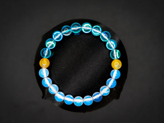 Mudkip Bracelet | Opalite & Hologram Quartz