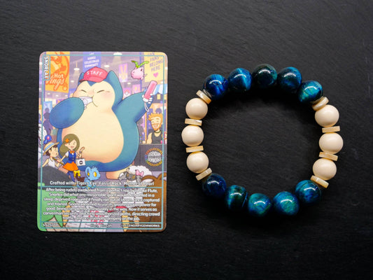Snorlax Bracelet | Tigers Eye & Fossil Rock