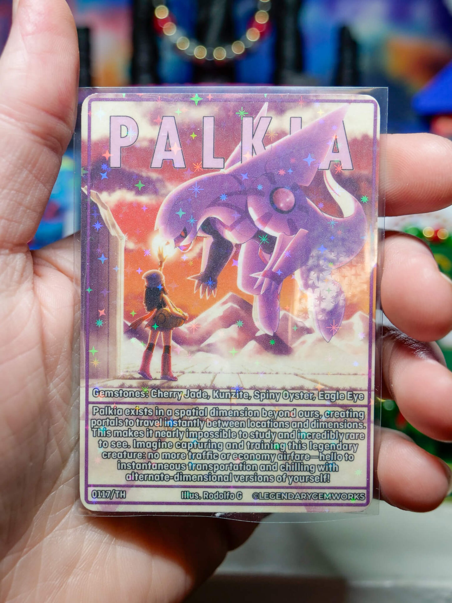 Palkia Inspired Bracelet & Card