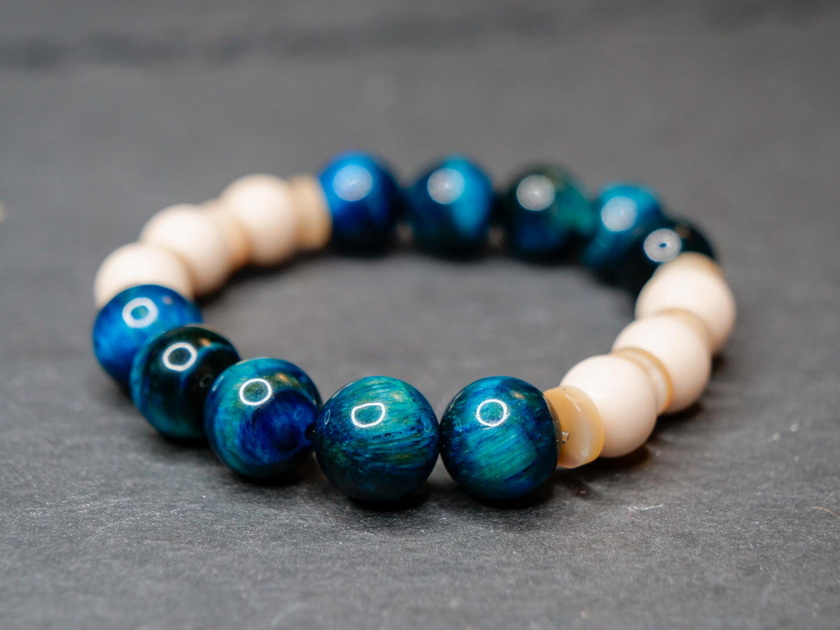 Snorlax Bracelet | Tigers Eye & Fossil Rock