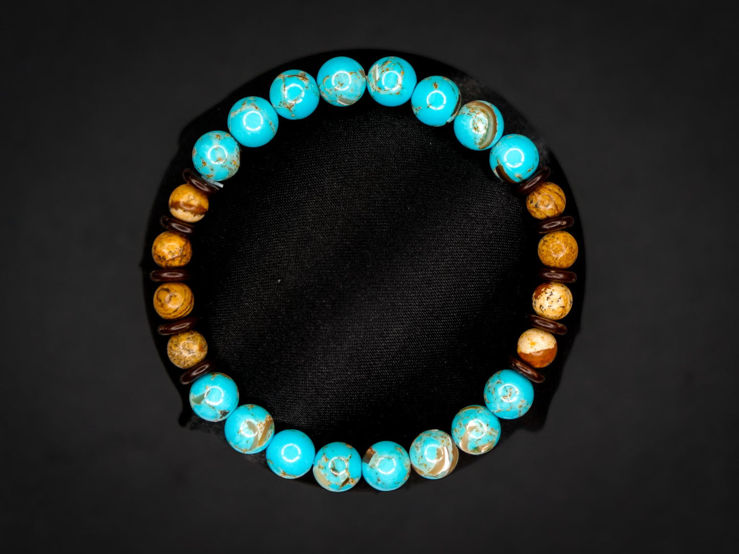 Squirtle Bracelet | Shell Turquoise & Picture Jasper