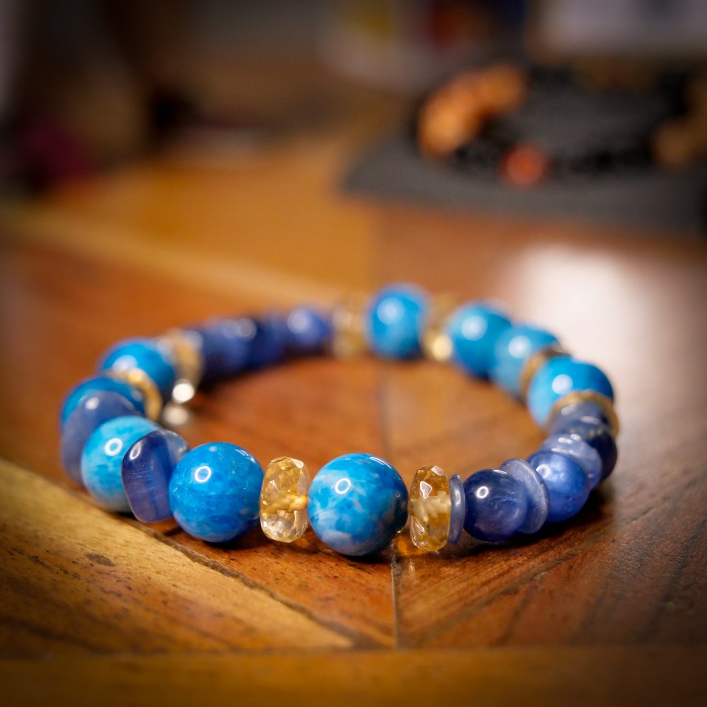 Swampert-Inspired Gemstone Bracelet