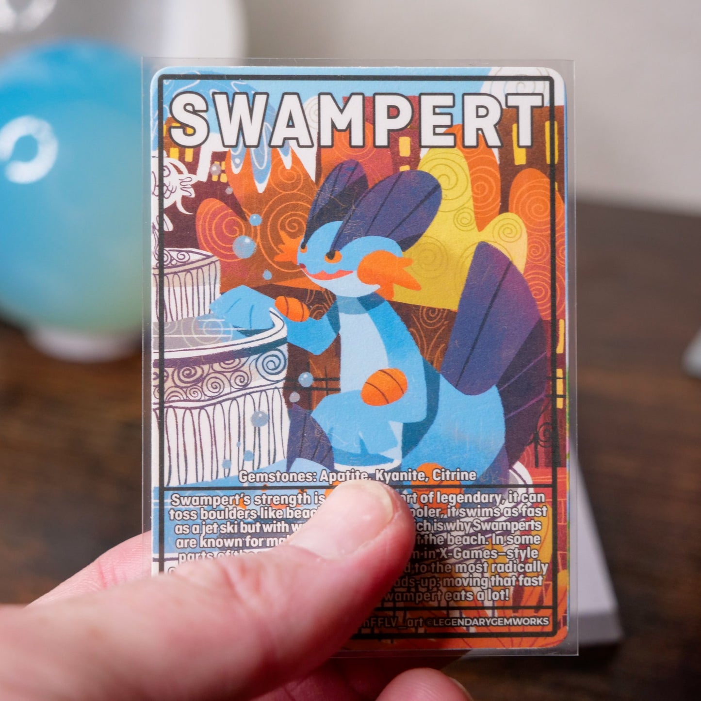 Swampert-Inspired Gemstone Bracelet