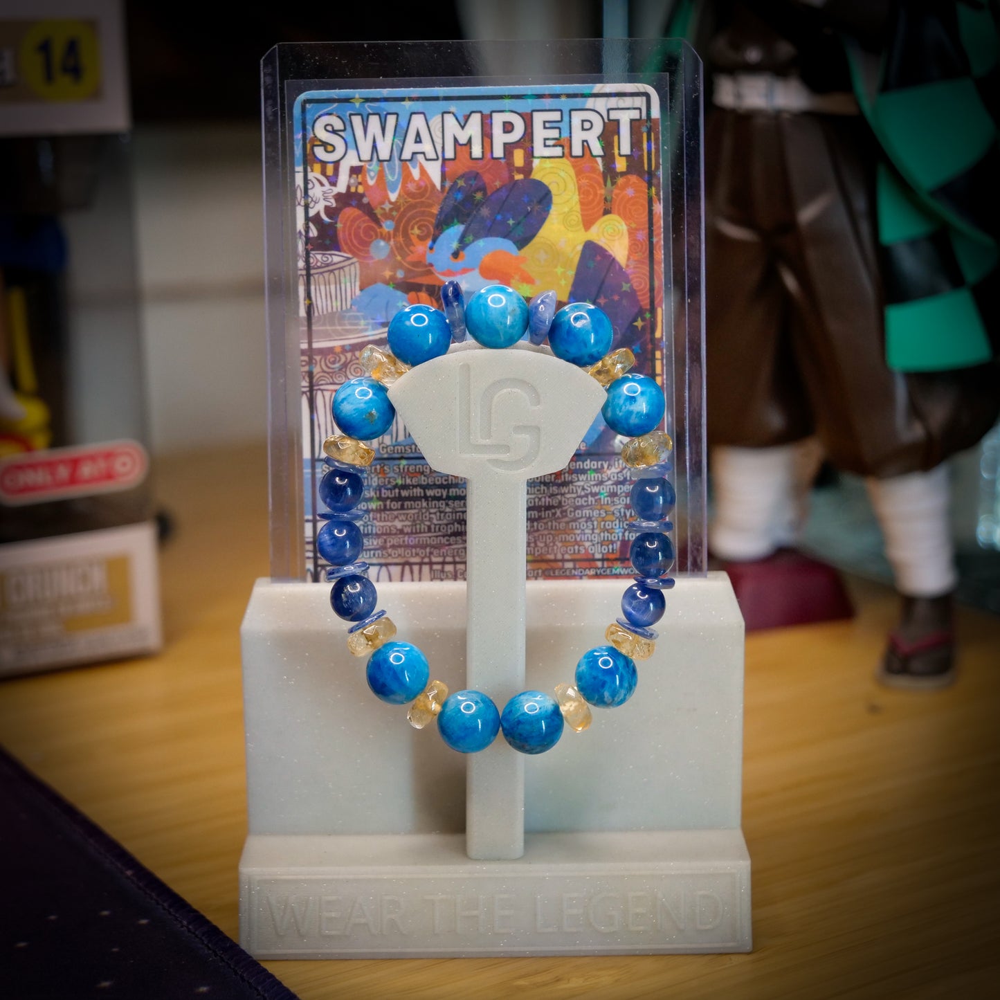 Swampert-Inspired Gemstone Bracelet