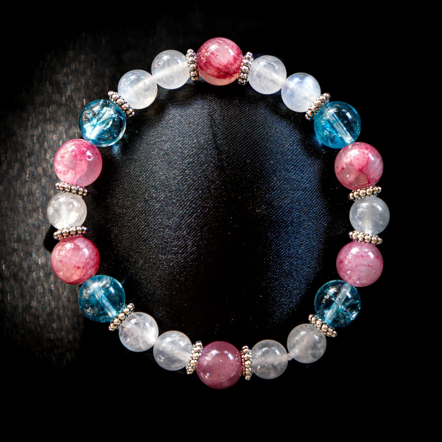 Sylveon Inspired Rainbow Moonstone Bracelet