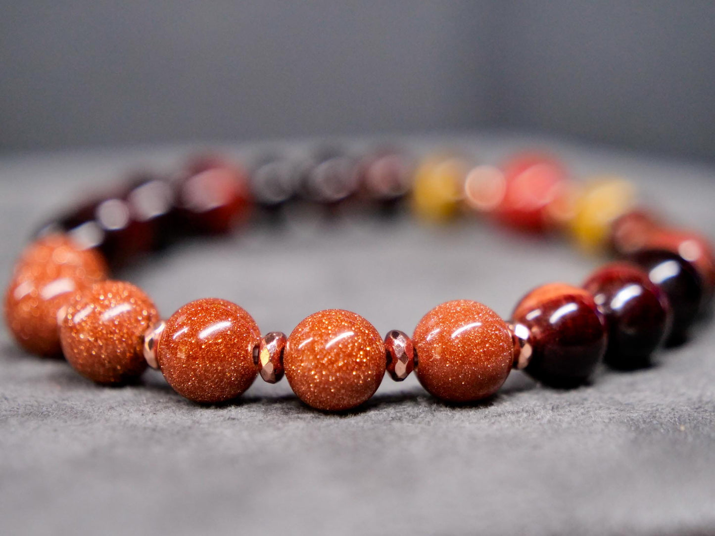 Vulpix Bracelet | Red Tigers Eye & Goldstone