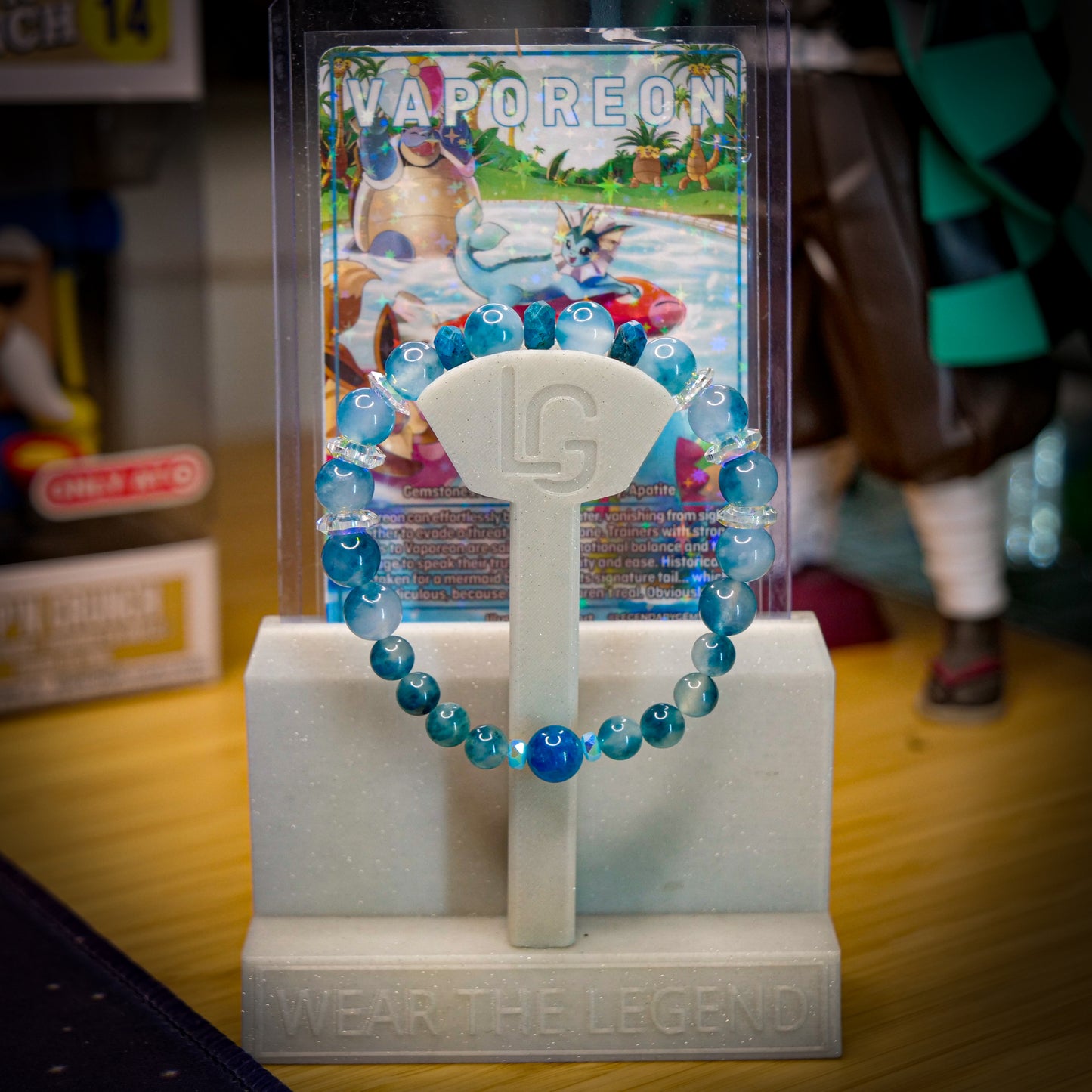 Vaporeon Inspired Gemstone Bracelet