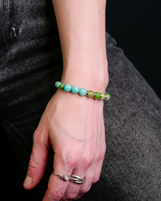 Bulbasaur Bracelet | Amazonite & Agate