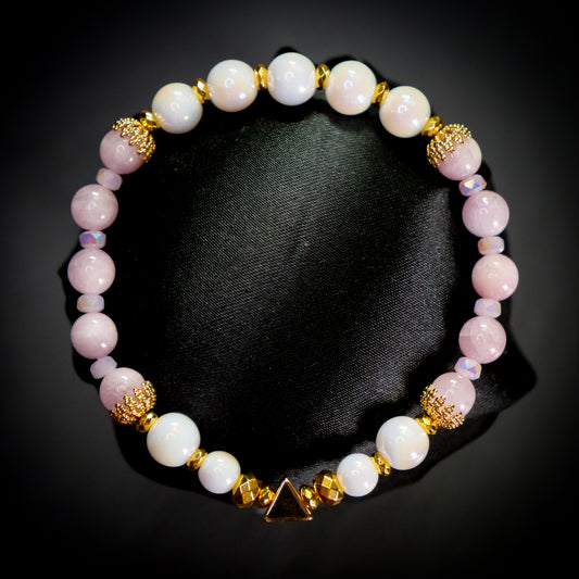 Princess Zelda Bracelet | Kunzite & Hematite