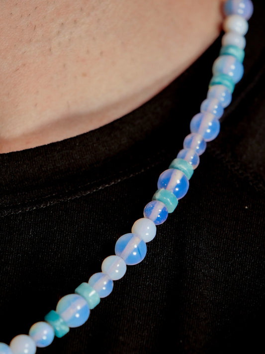 Mew-Inspired Gemstone Necklace