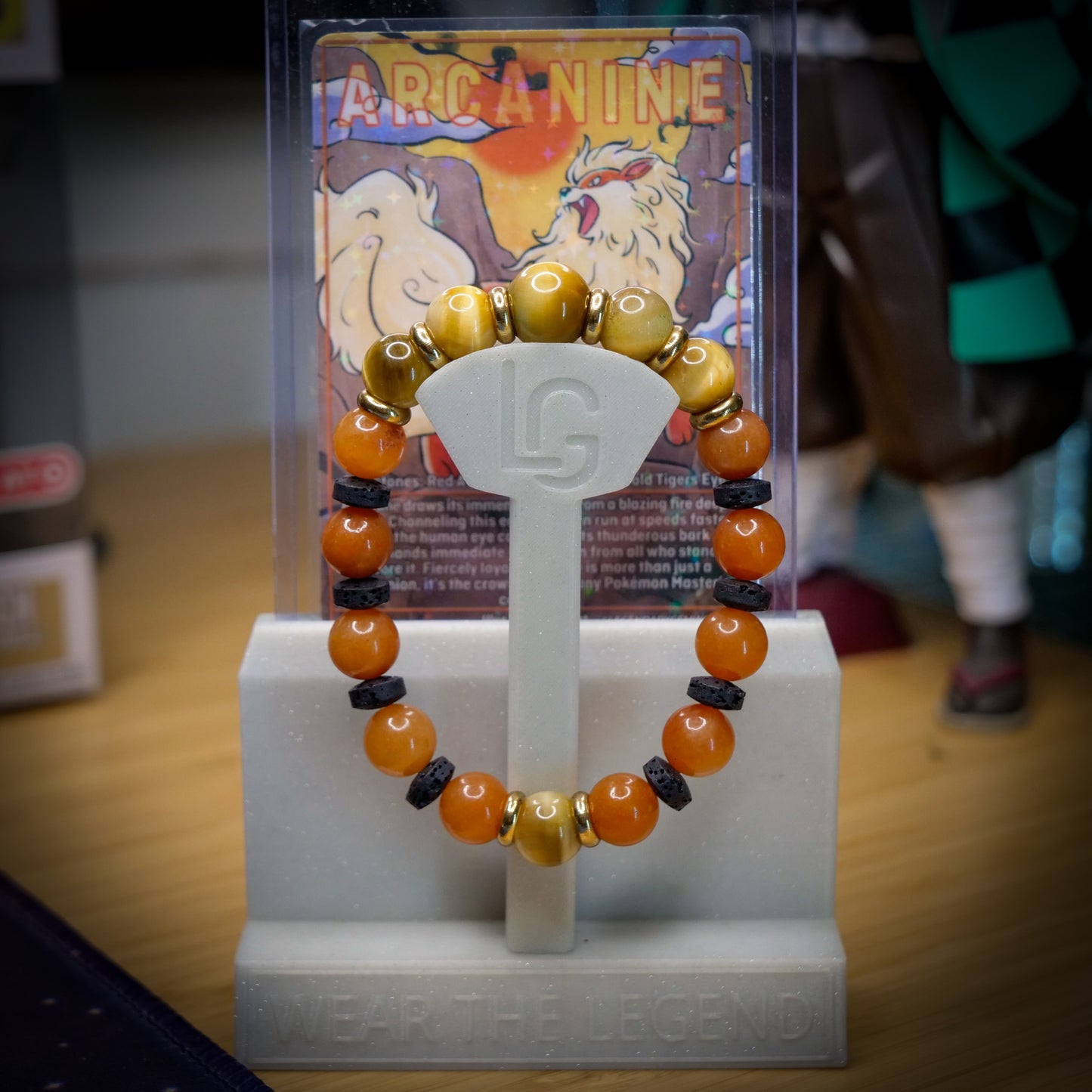 Arcanine-Inspired Aventurine & Tigers Eye Bracelet