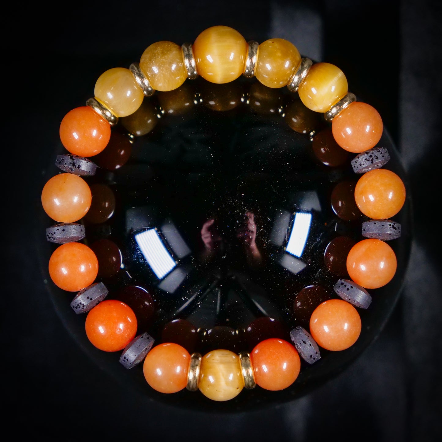 Arcanine-Inspired Gemstone Bracelet