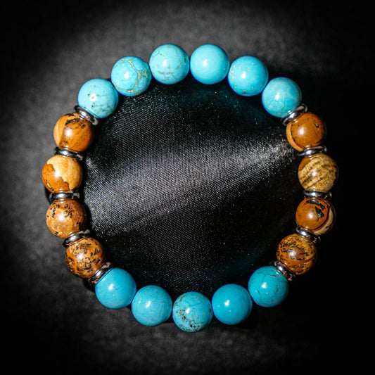 Blastoise Inspired Gemstone Bracelet