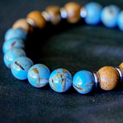 Blastoise Inspired Gemstone Bracelet