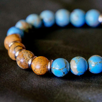 Blastoise Inspired Gemstone Bracelet