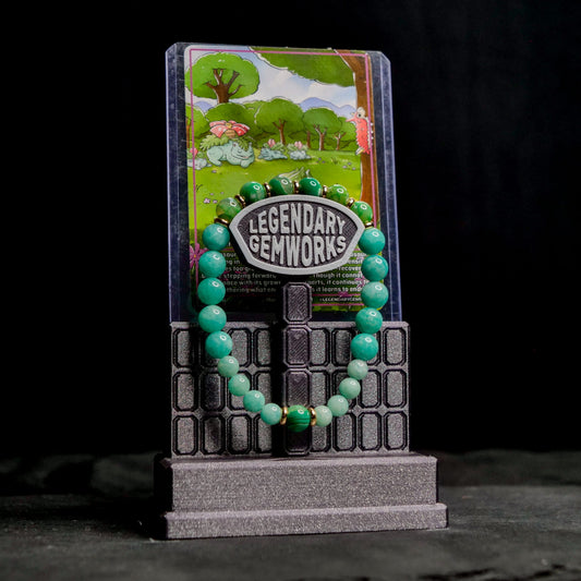 Bulbasaur Bracelet | Amazonite & Peridot