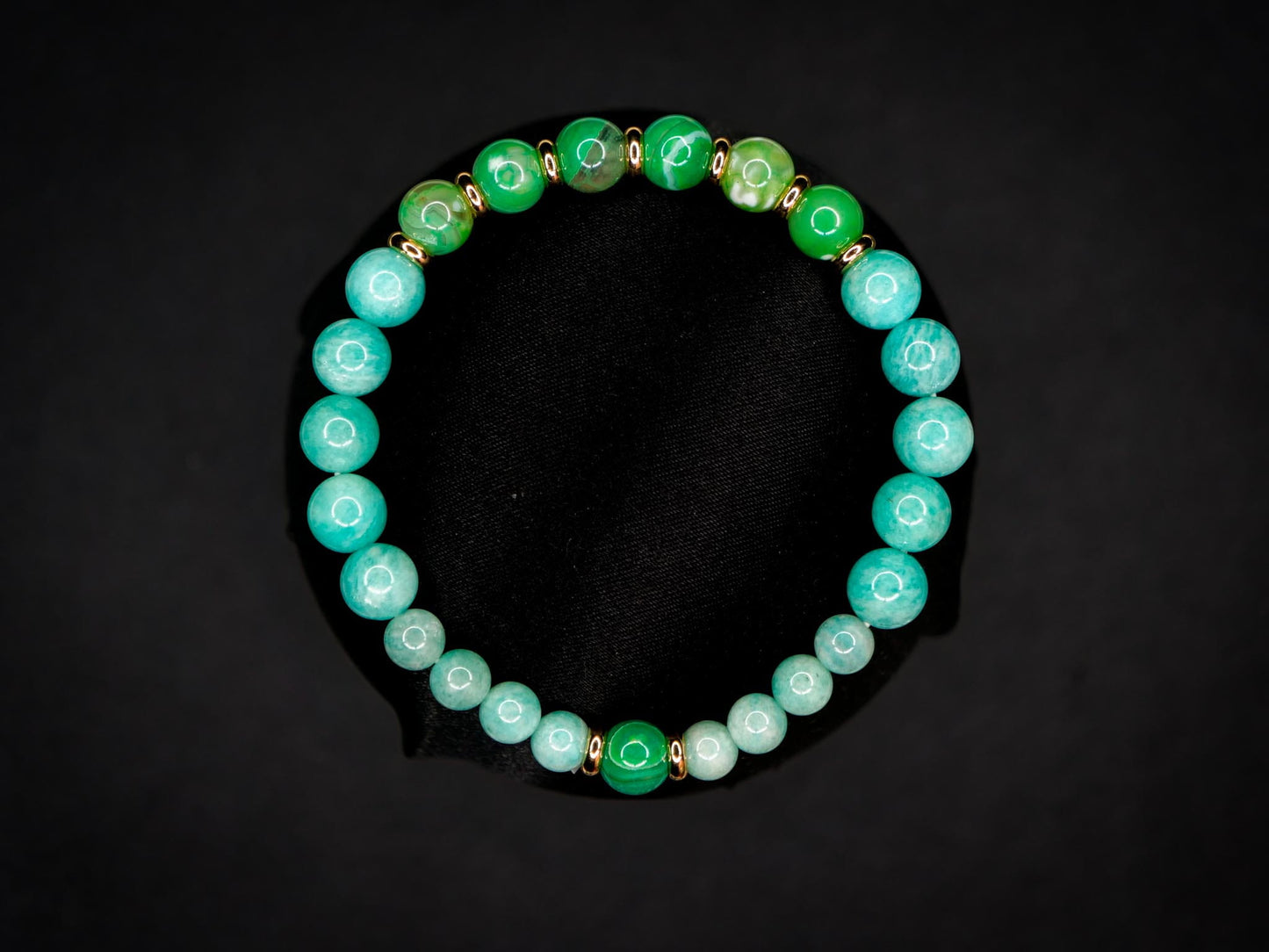 Bulbasaur Bracelet | Amazonite & Agate