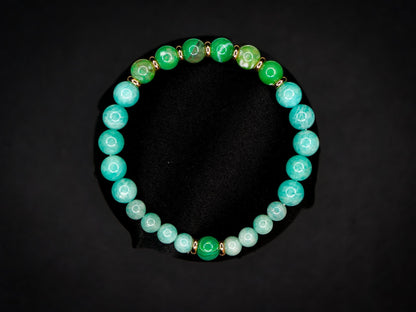 Bulbasaur Bracelet | Amazonite & Agate
