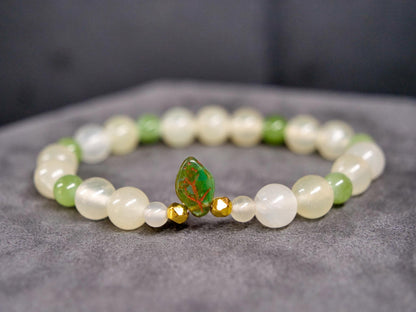 Chikorita Bracelet | Jade & Peridot