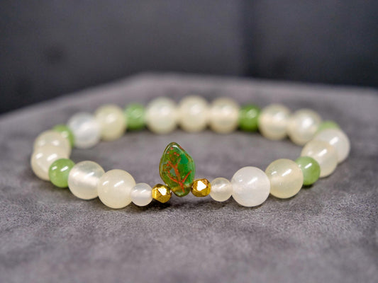 Chikorita Bracelet | Jade & Peridot