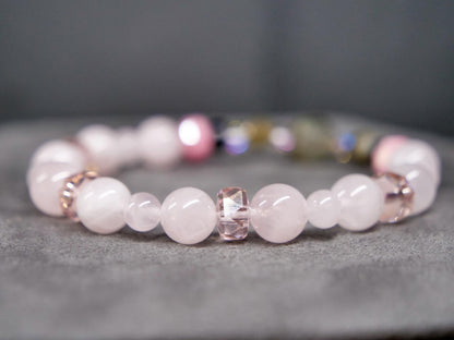 Clefairy Bracelet | Rose Quartz & Labradorite