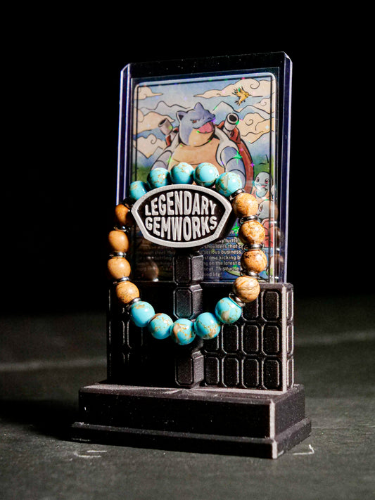 Blastoise Bracelet | Shell Turquoise & Picture Jasper
