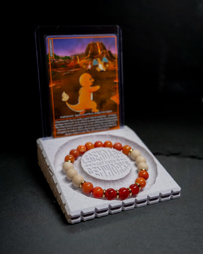 Charmander-Inspired Gemstone Bracelet