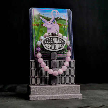 Espeon Bracelet | Kunzite & Garnet