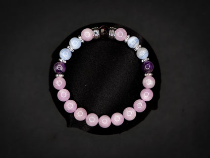 Espeon Bracelet | Kunzite & Garnet