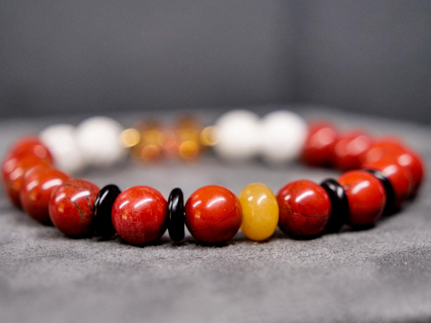 Fuecoco Bracelet | Red Jasper & Magnesite