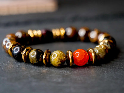 Ganondorf Bracelet | Green Garnet & Opal