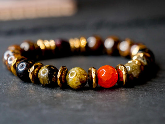Ganondorf Bracelet | Green Garnet & Opal