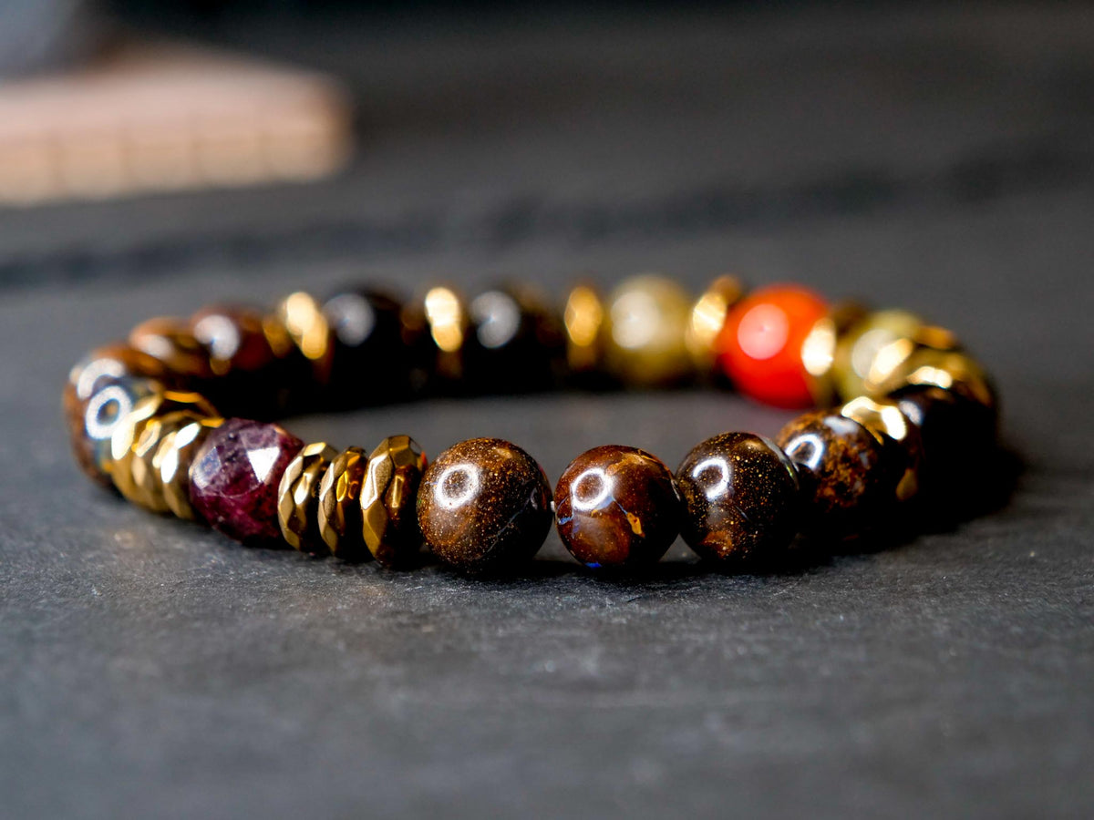 Ganondorf Bracelet | Green Garnet & Opal