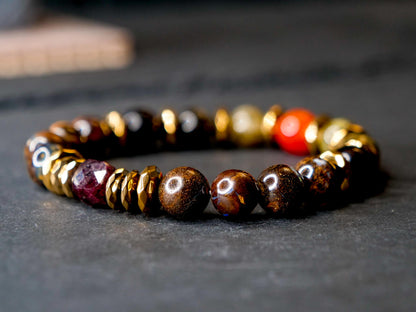 Ganondorf Bracelet | Green Garnet & Opal