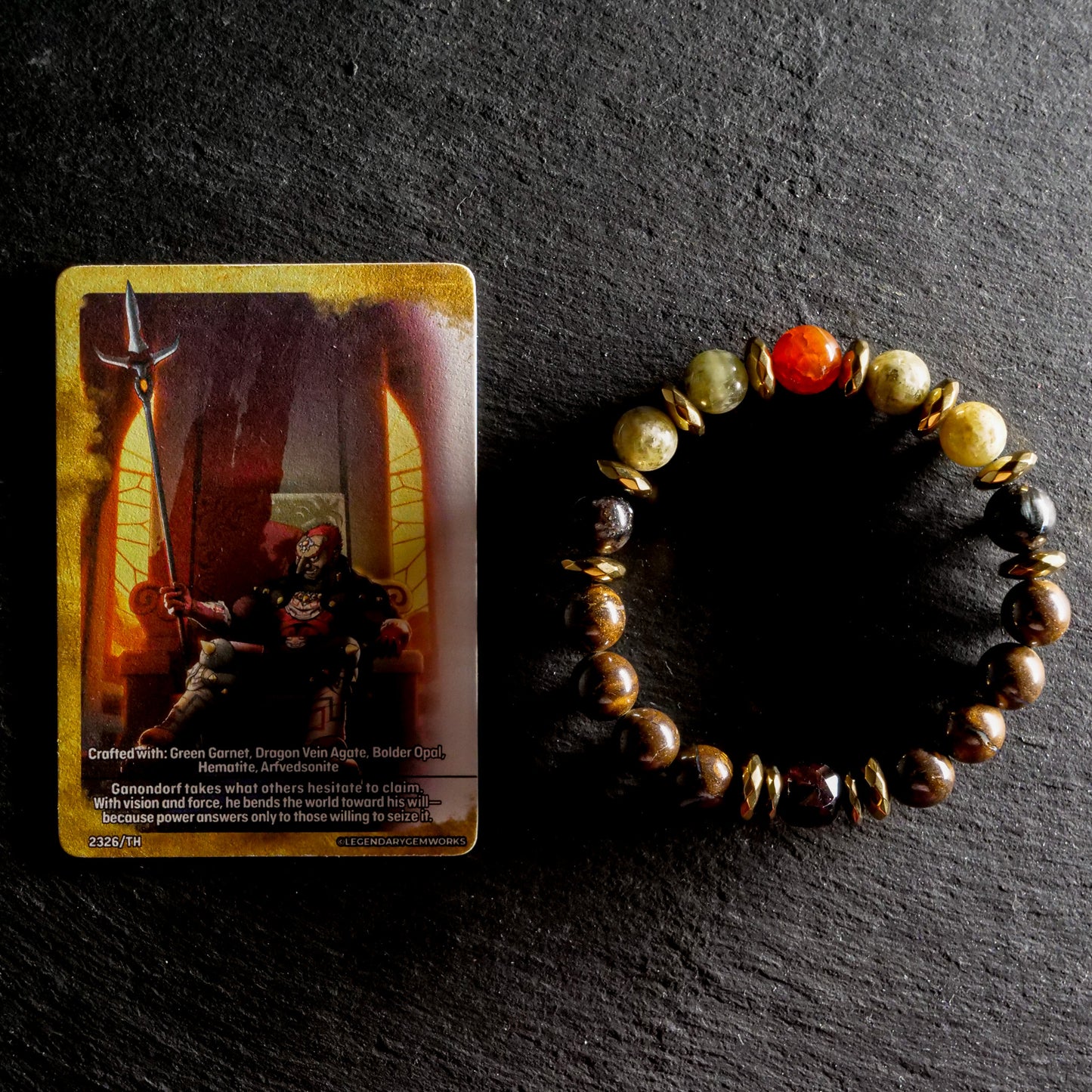 Ganondorf - Ocarina of Time Inspired Gemstone Bracelet