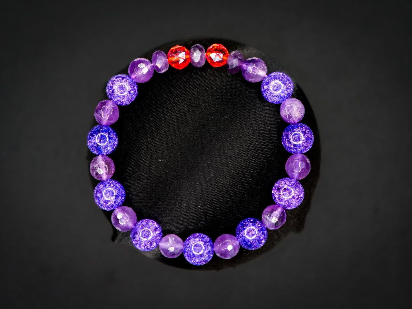 Gengar Bracelet | Amethyst & Quartz