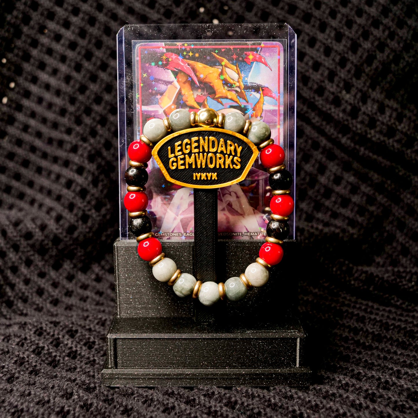 Giratina-Inspired Eagle Eye & Jade Bracelet