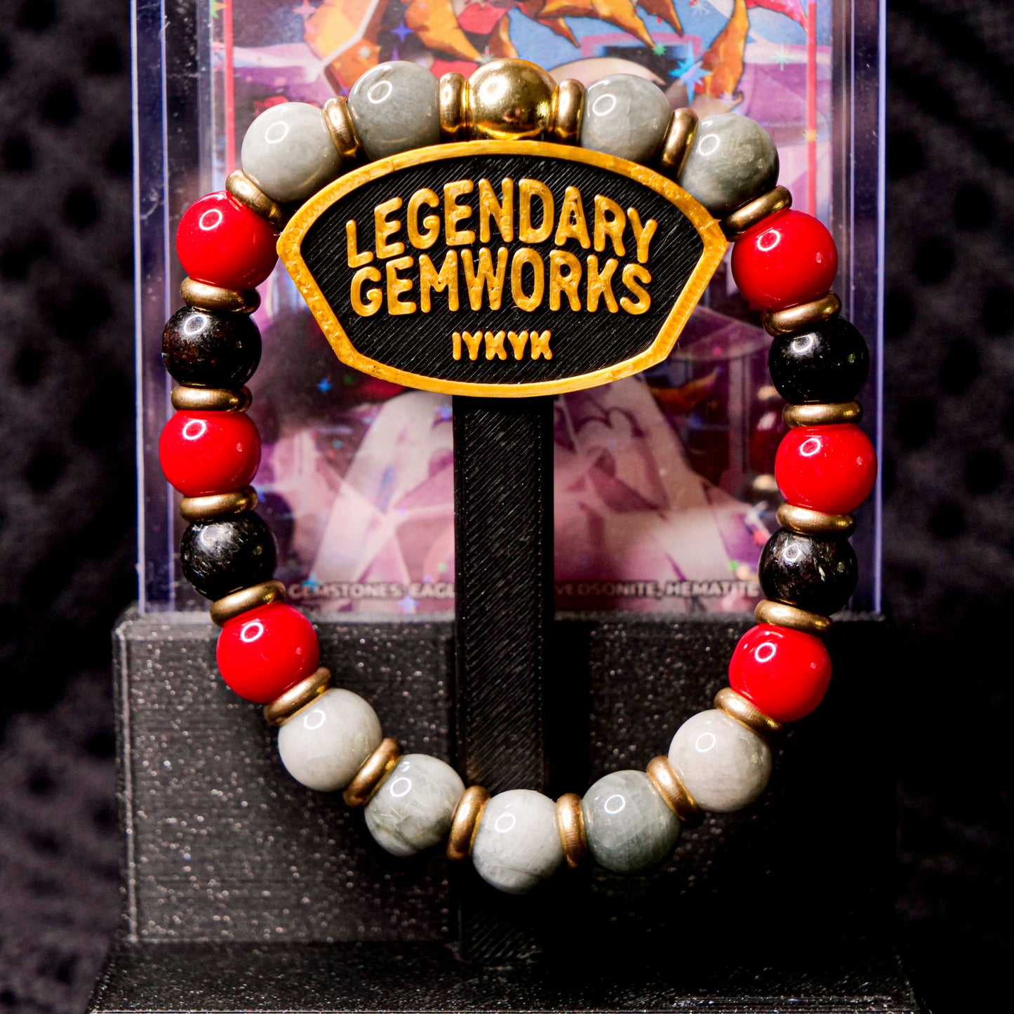 Giratina-Inspired Eagle Eye & Jade Bracelet