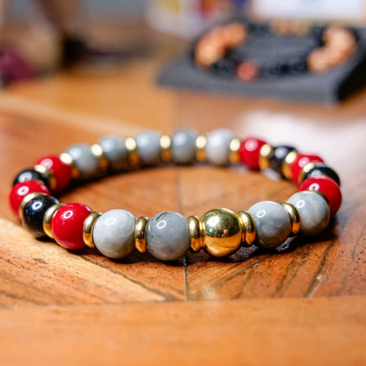 Giratina-Inspired Eagle Eye & Jade Bracelet