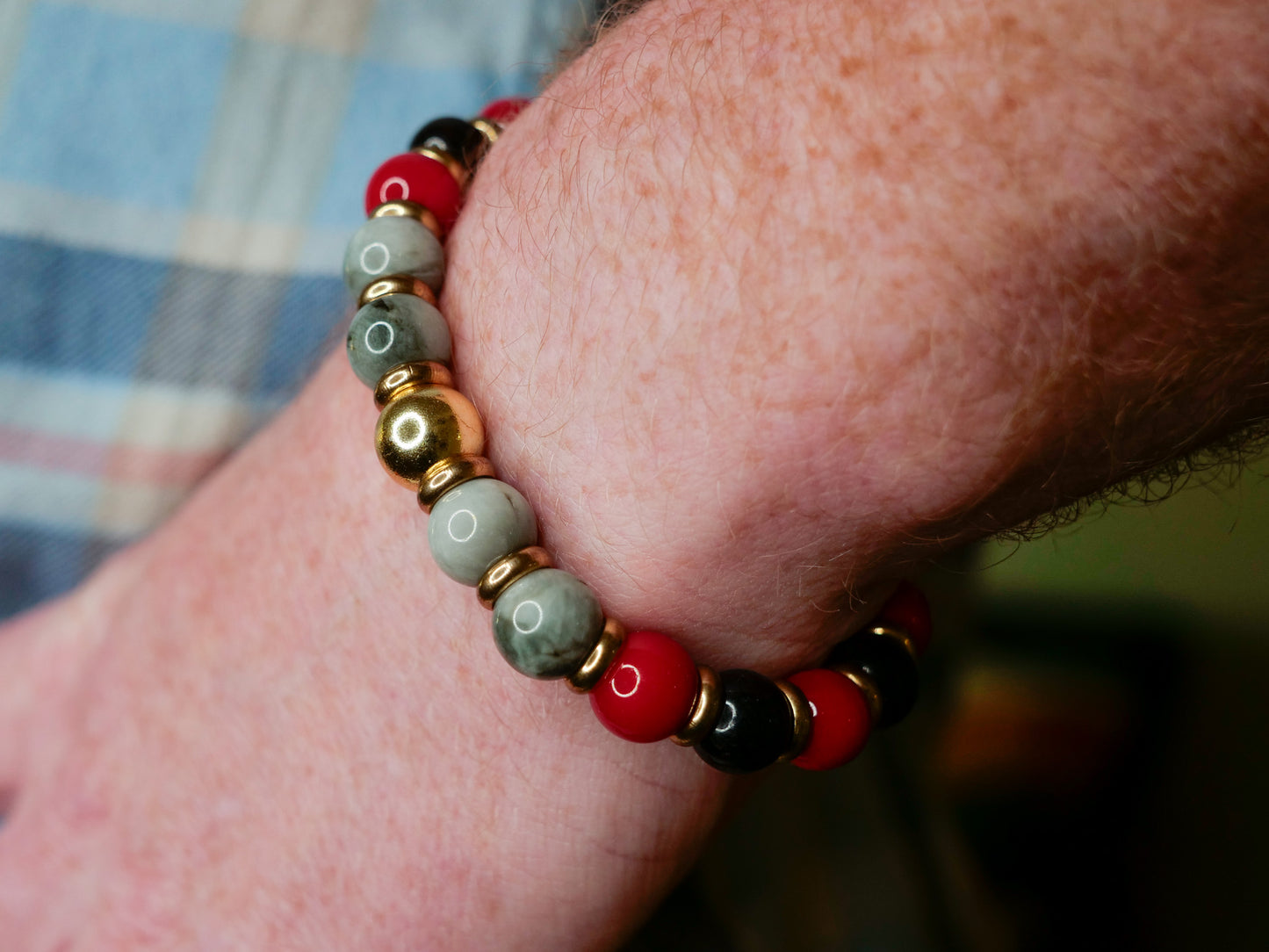 Giratina-Inspired Gemstone Bracelet