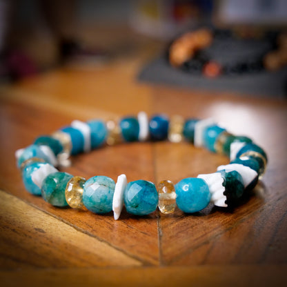 Gyarados inspired Apatite & Citrine Bracelet